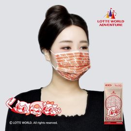 [The good] Square Lotte World Mask (5 pieces, large)_Lotte World collaboration, theme park concept, character design, high-quality materials, comfortable wearing, filtering function_Made in Korea